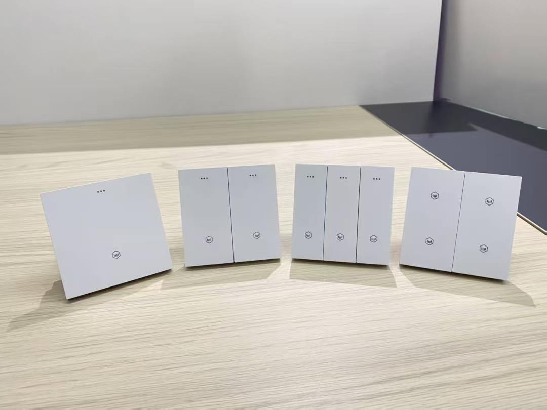白色一至三键按键开关系列